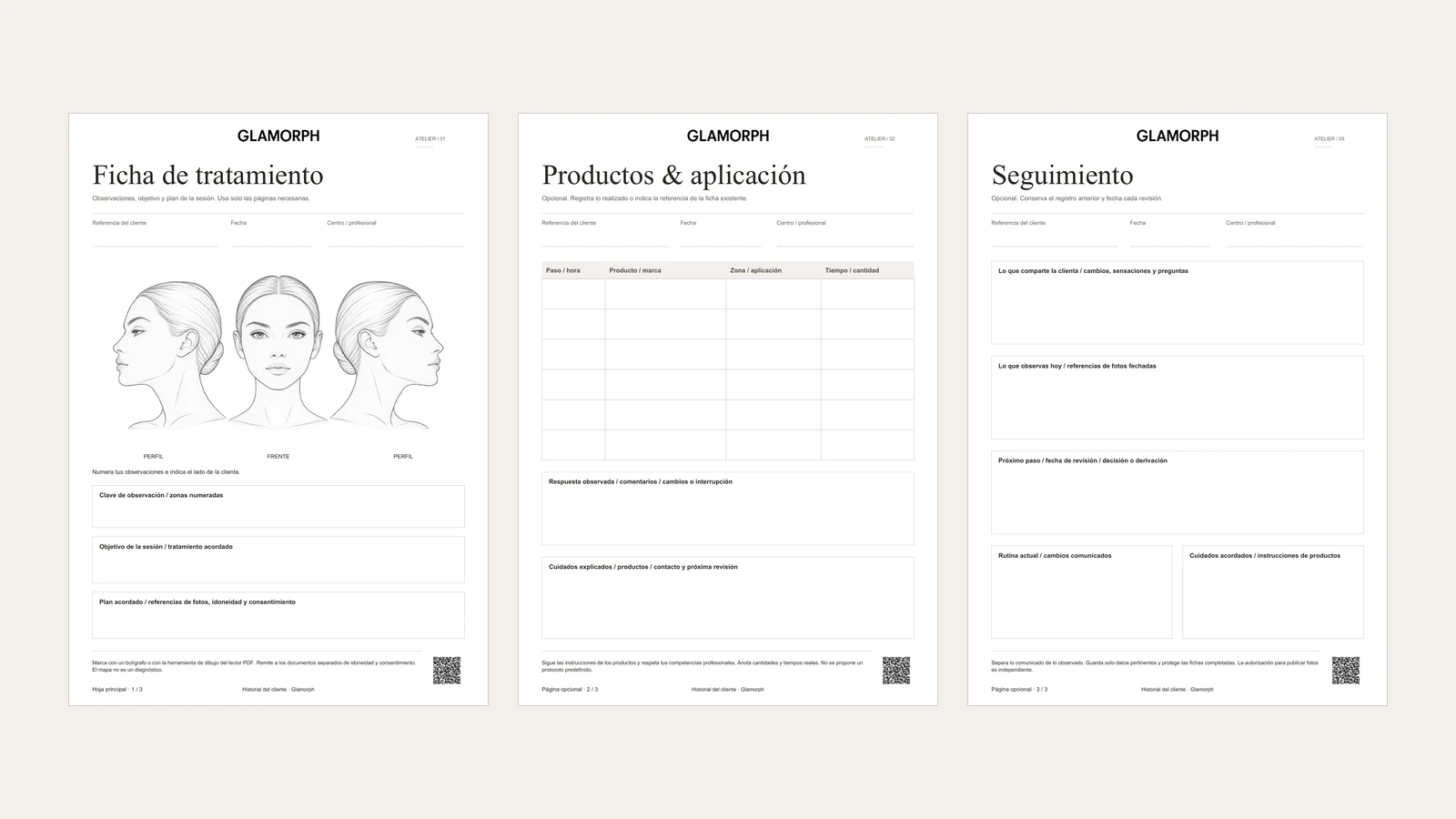 Ficha de cliente de estética: PDF y seguimiento de cada visita