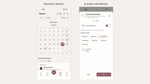 WhatsApp, SMS ve e-posta randevu hatırlatmaları nasıl ayarlanır?
