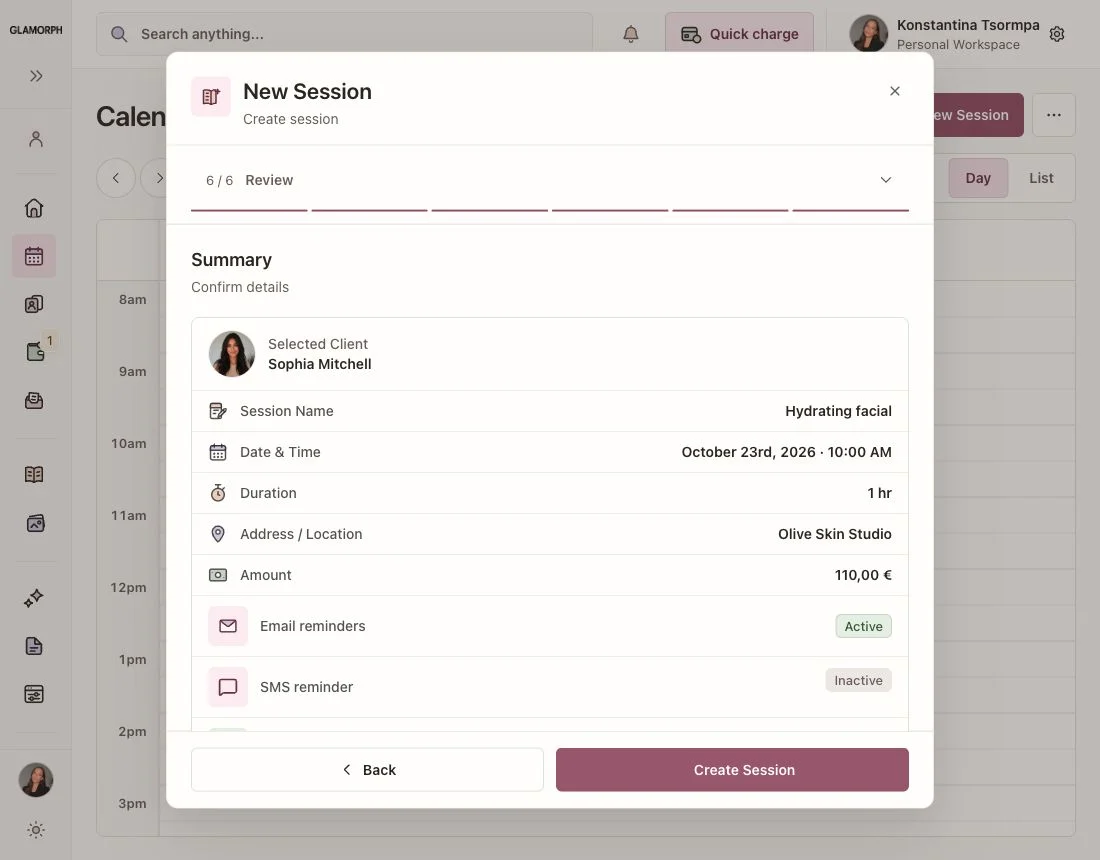Appointment reminders by WhatsApp, SMS and email