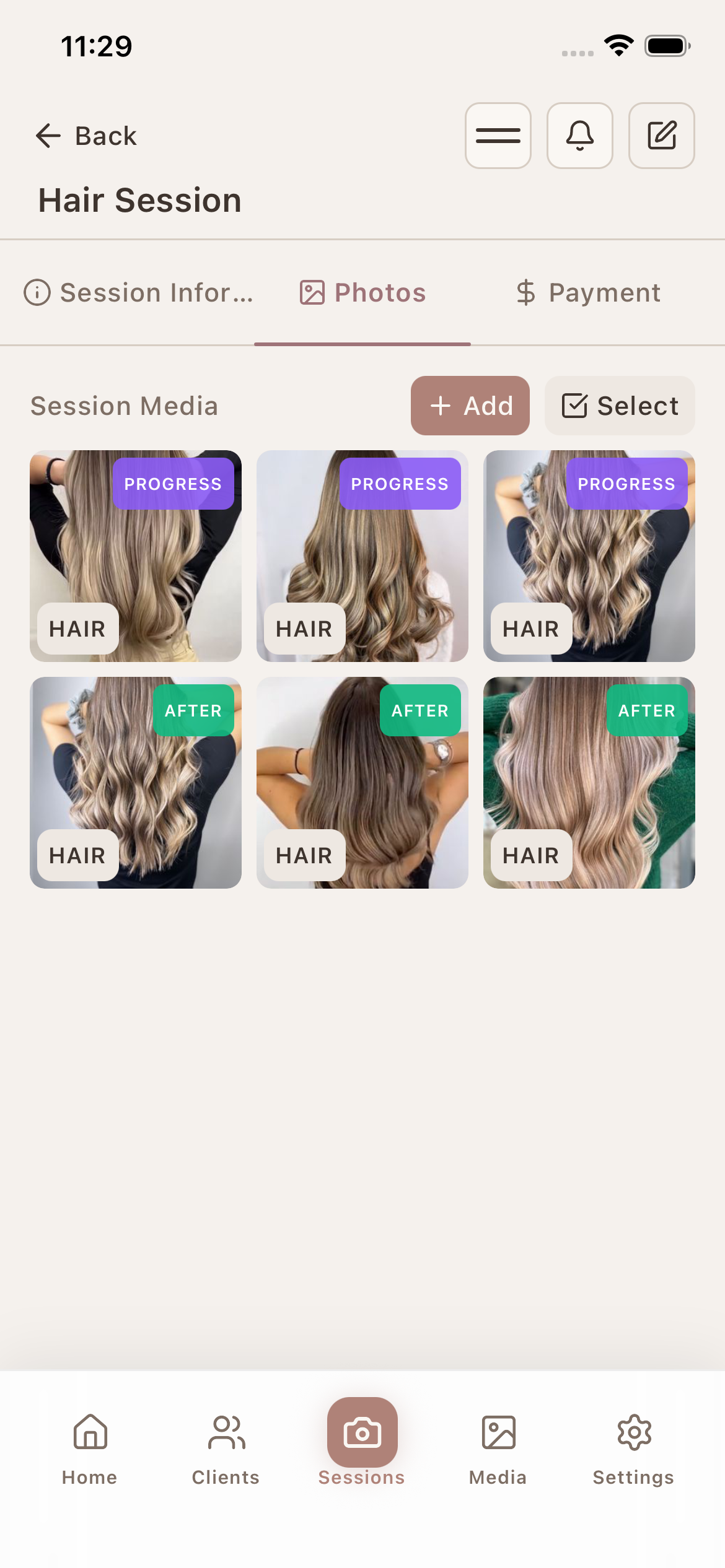 Before & after photos
