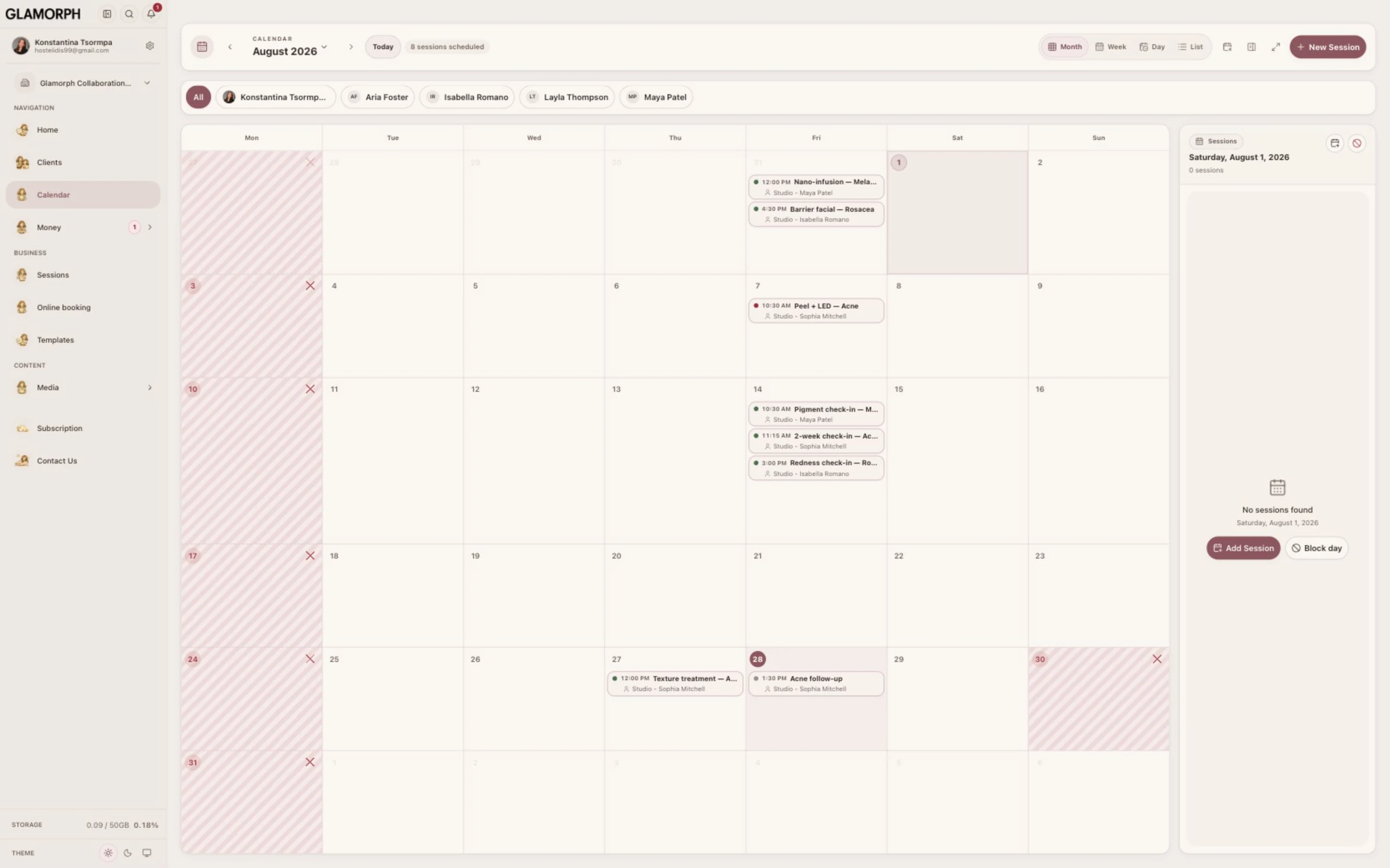 Keep appointments with the right professional — Glamorph