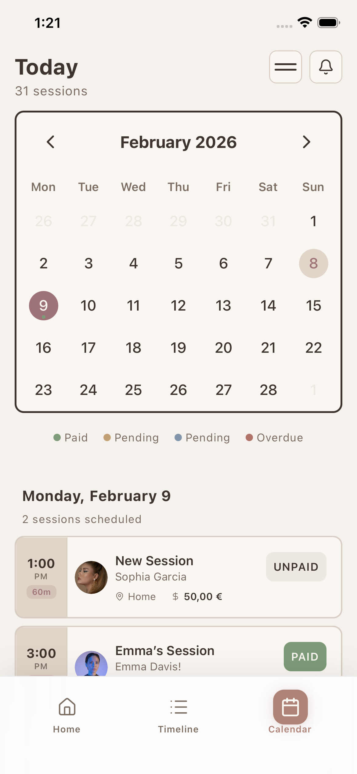 Calendar & scheduling