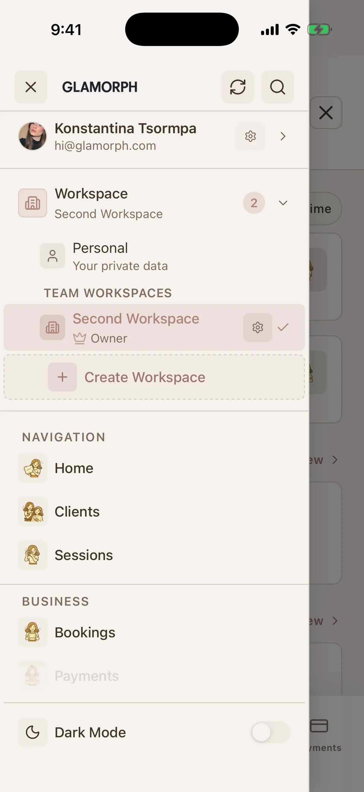 Team workspace sync