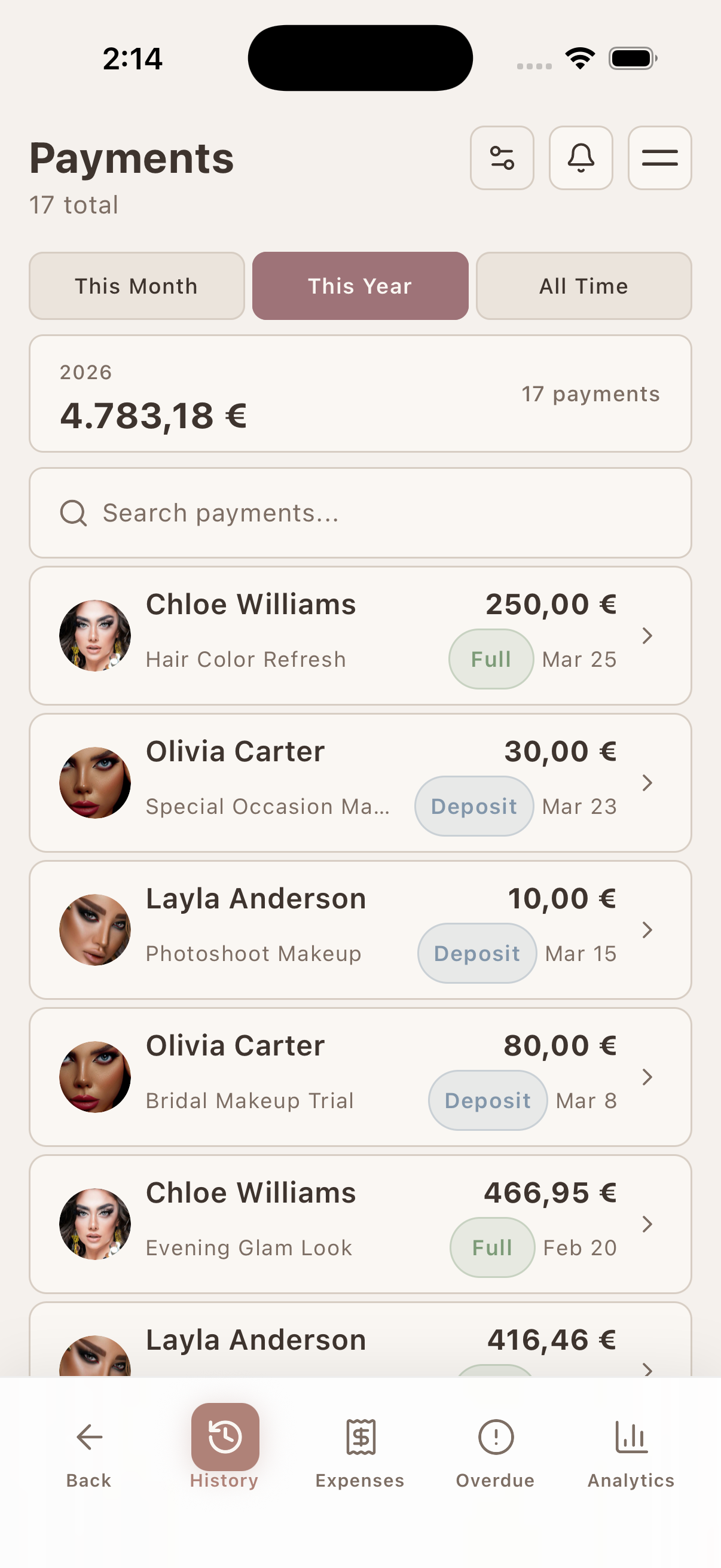Payment tracking