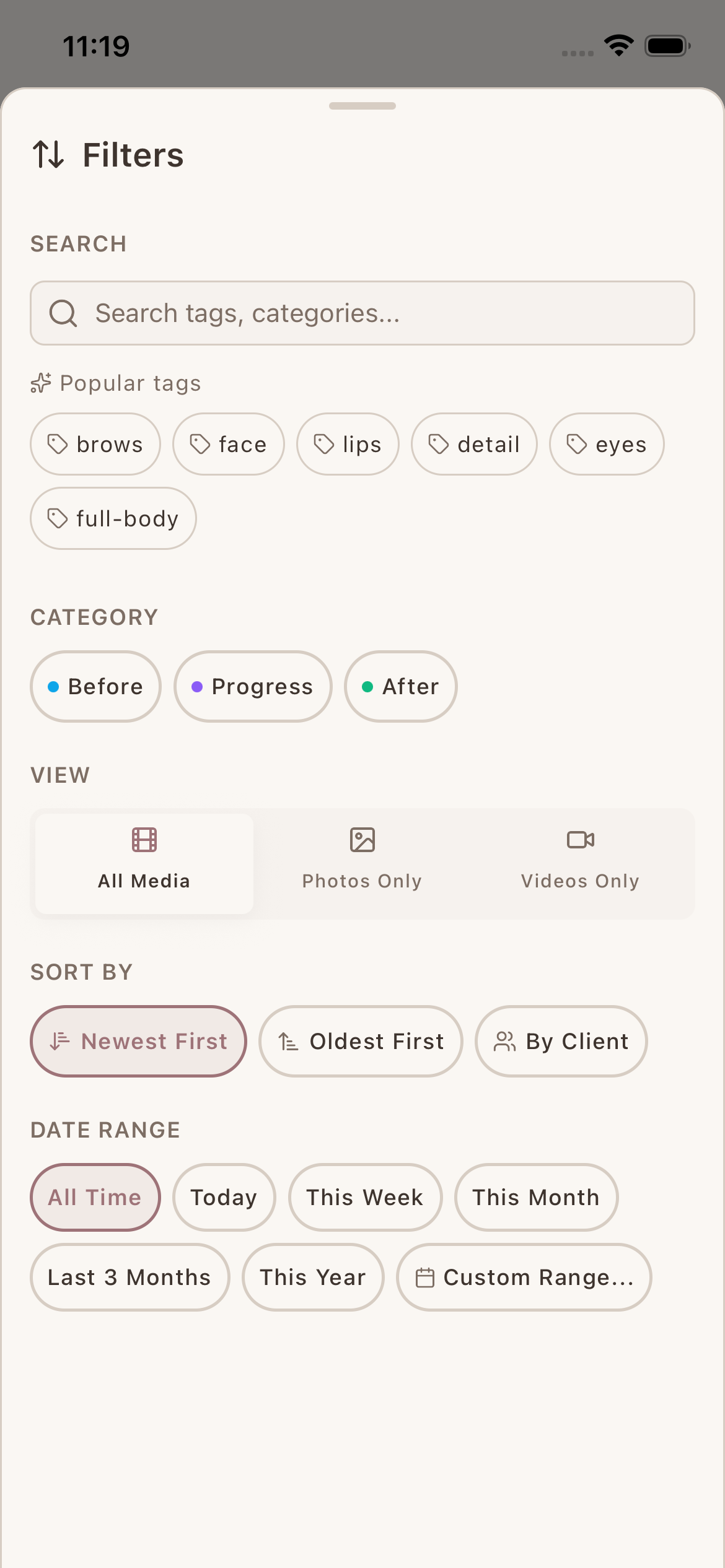 Multi-tag search feature