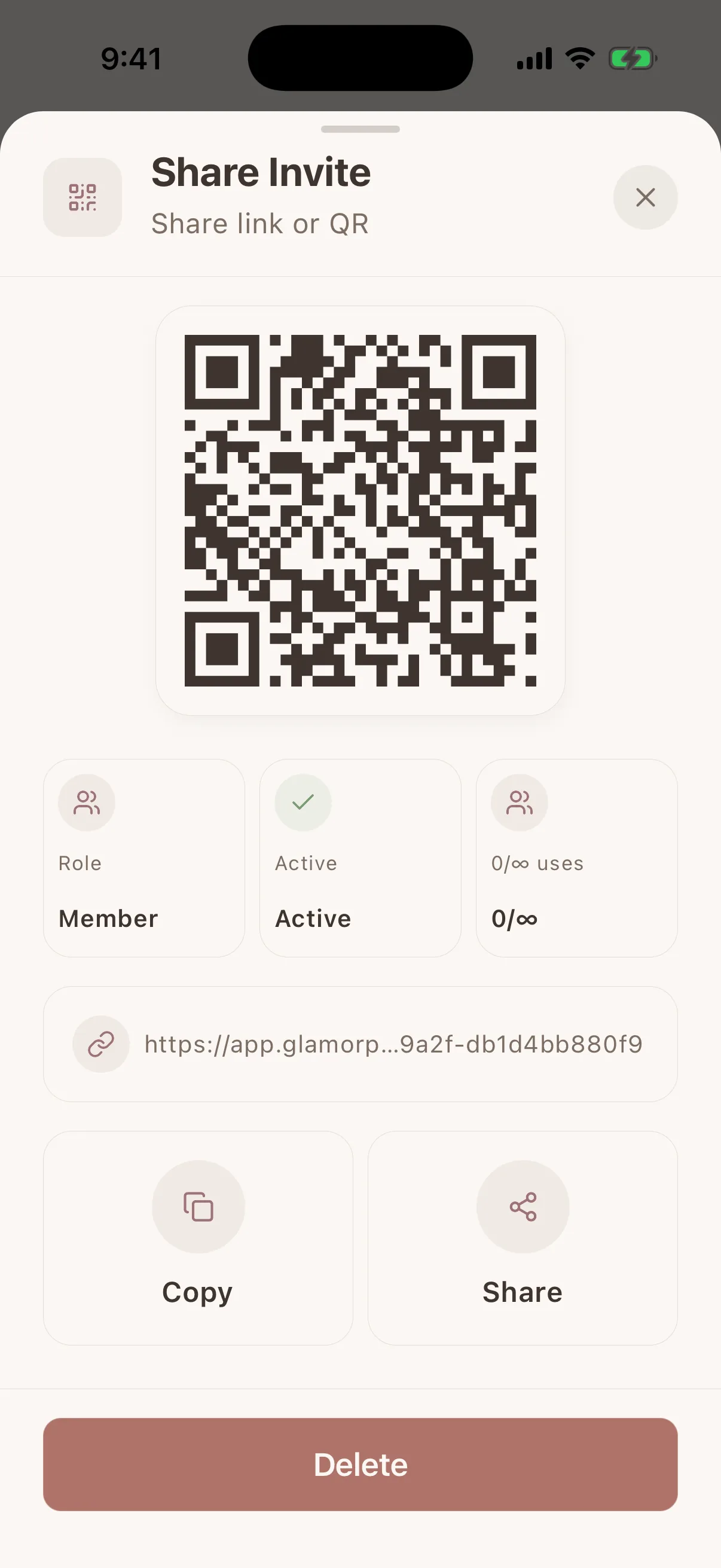 Invite team members