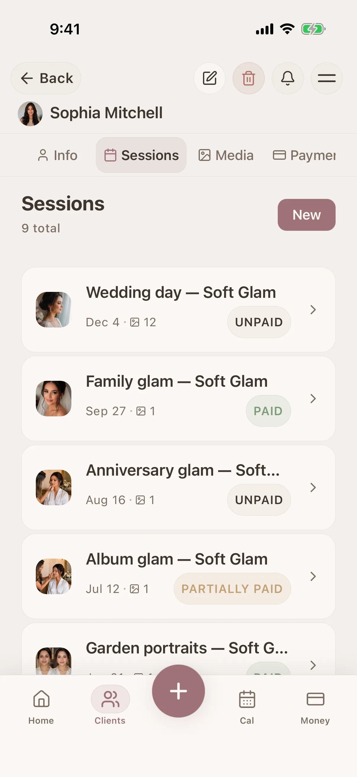 Every bride's details in one place