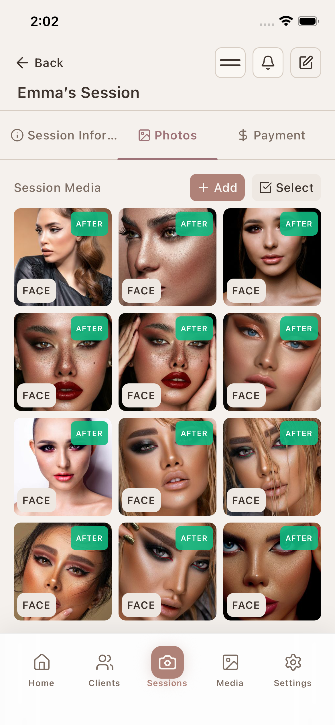 Bridal makeup portfolio in Glamorph