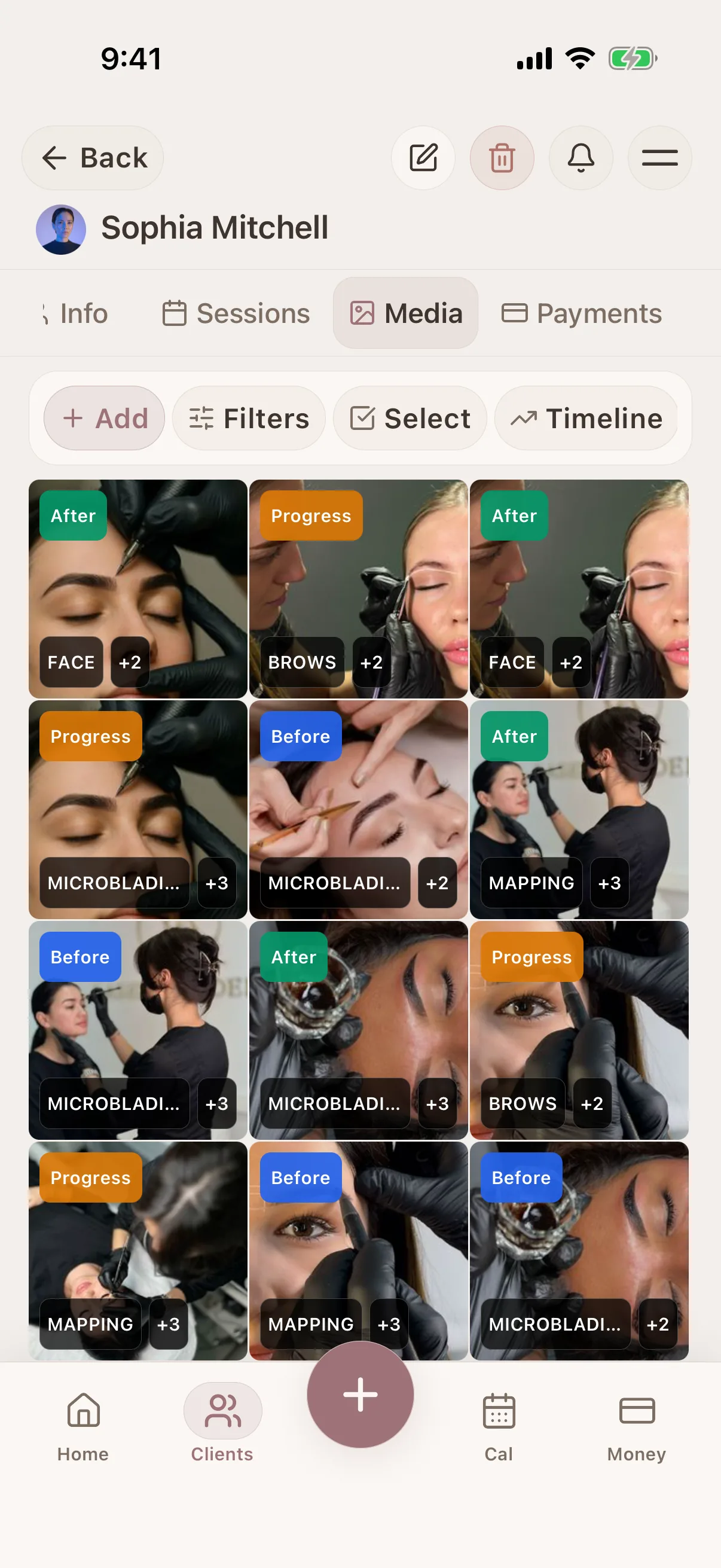 Show healing progression