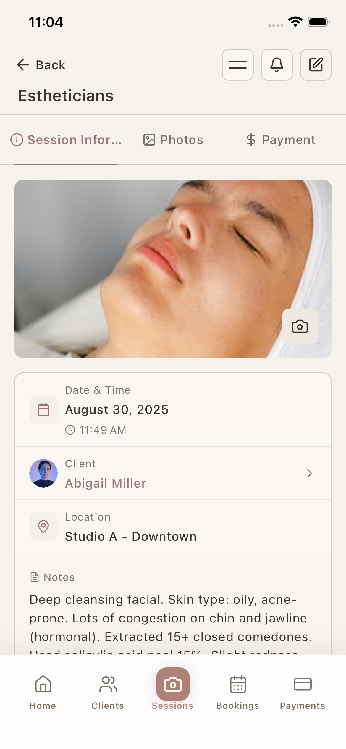 Before / progress / after, by client — the proof your testimonials can't deliver