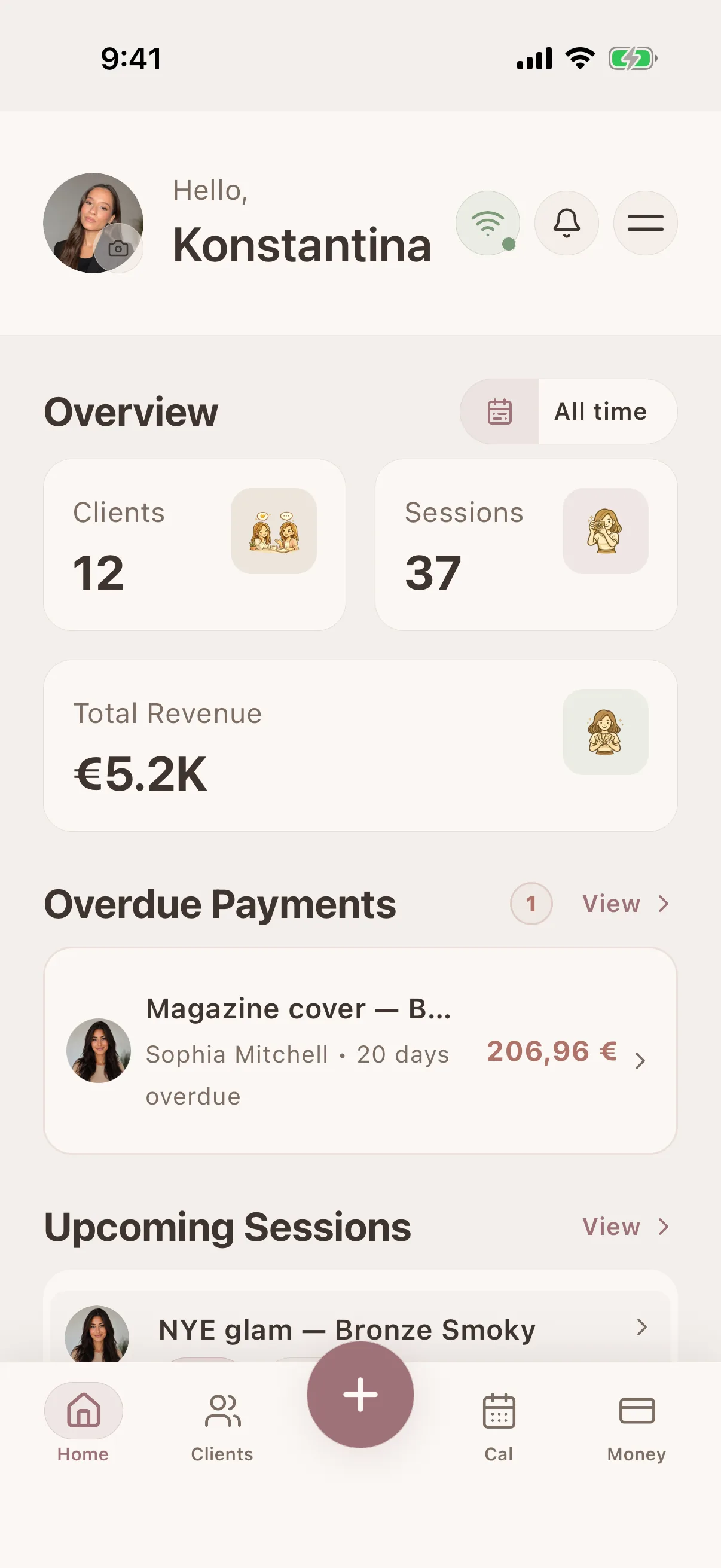Client management for freelance beauty pros
