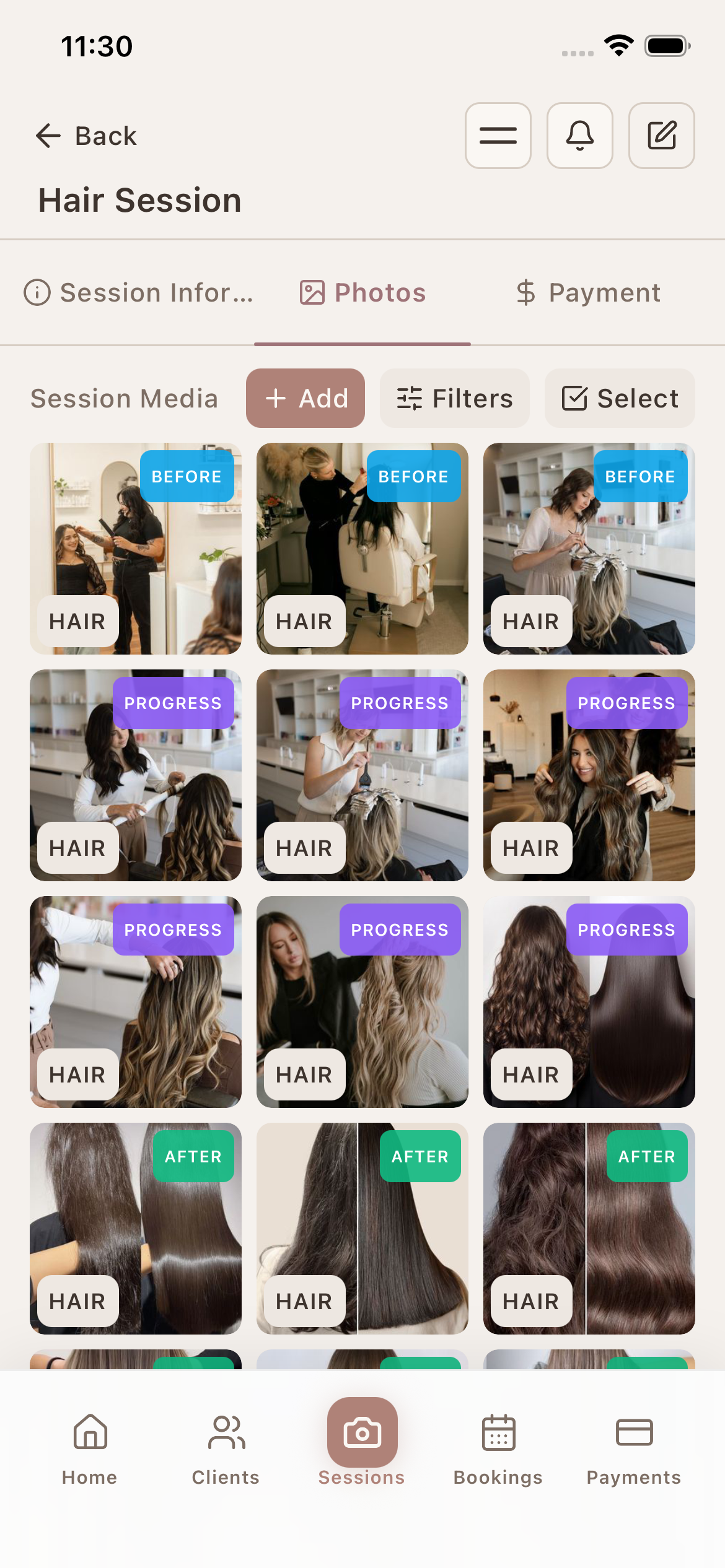 Before and after hair transformation