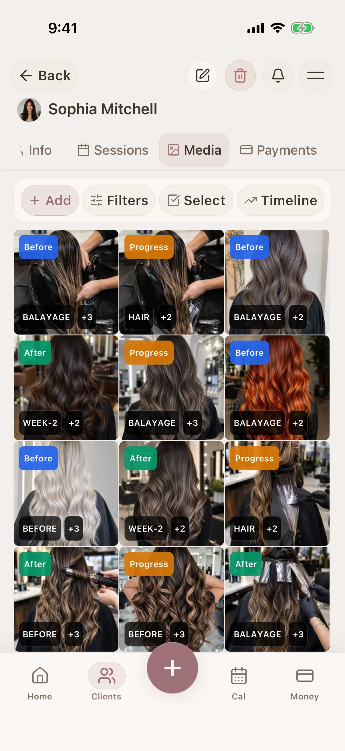 Before and after hair transformation