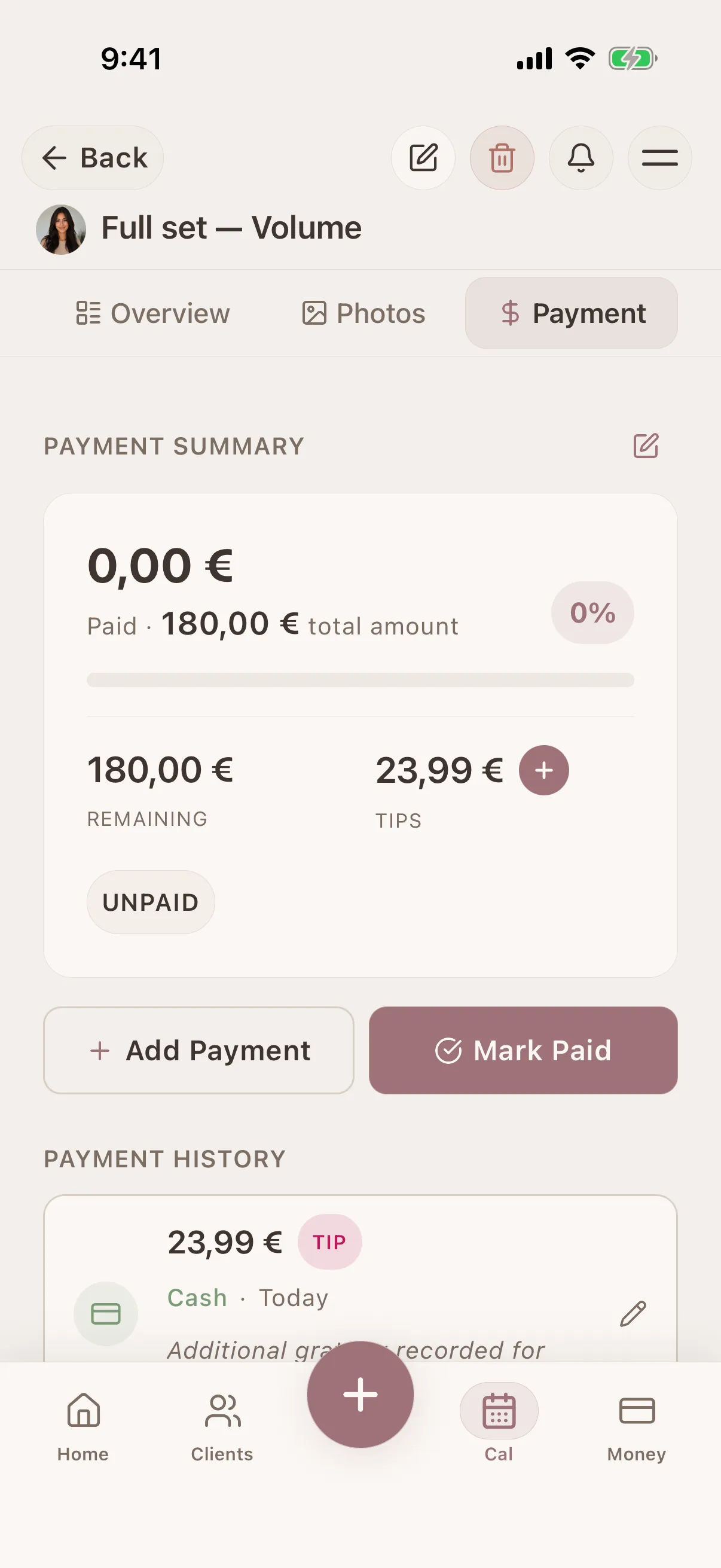 Payment tracking
