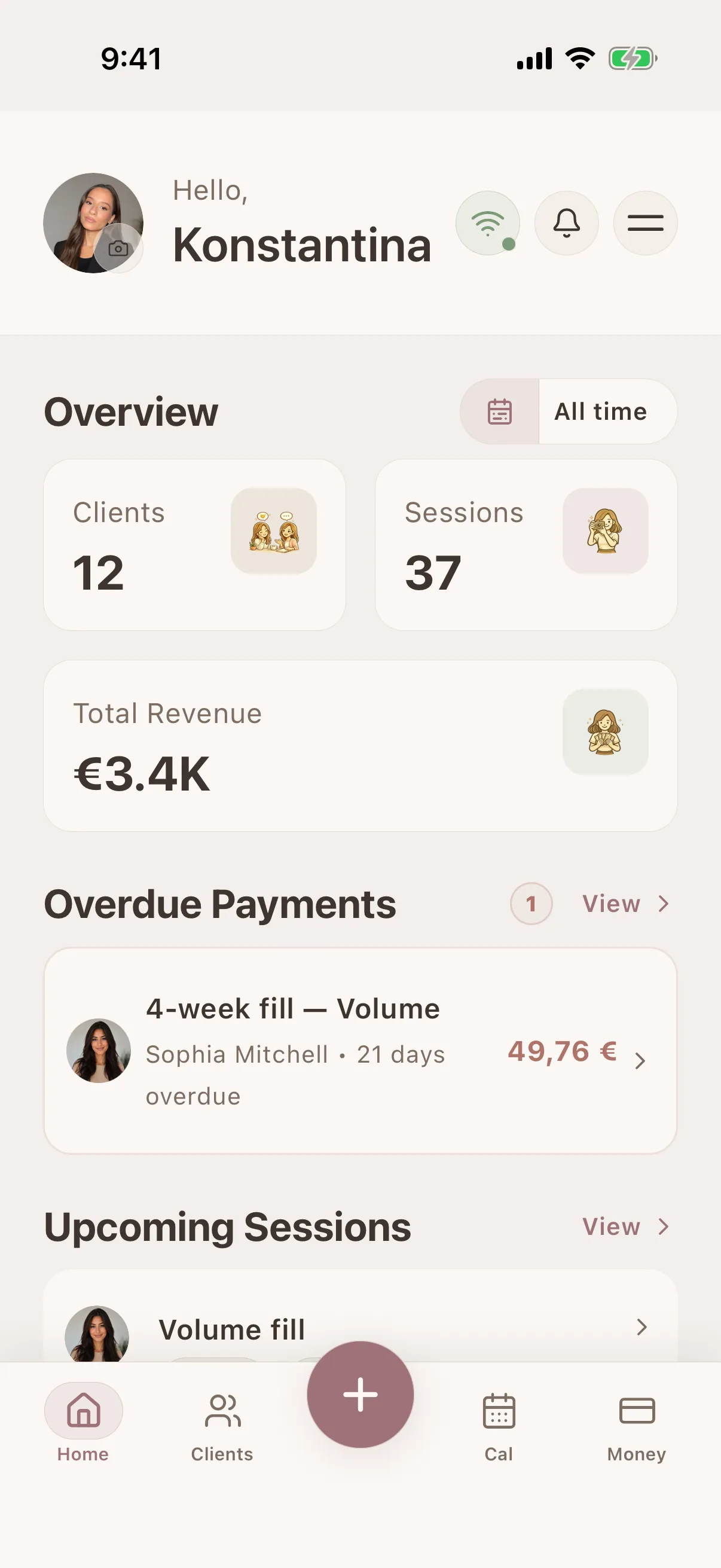 Lash artist client profile with tagged lash map and retention photos in Glamorph