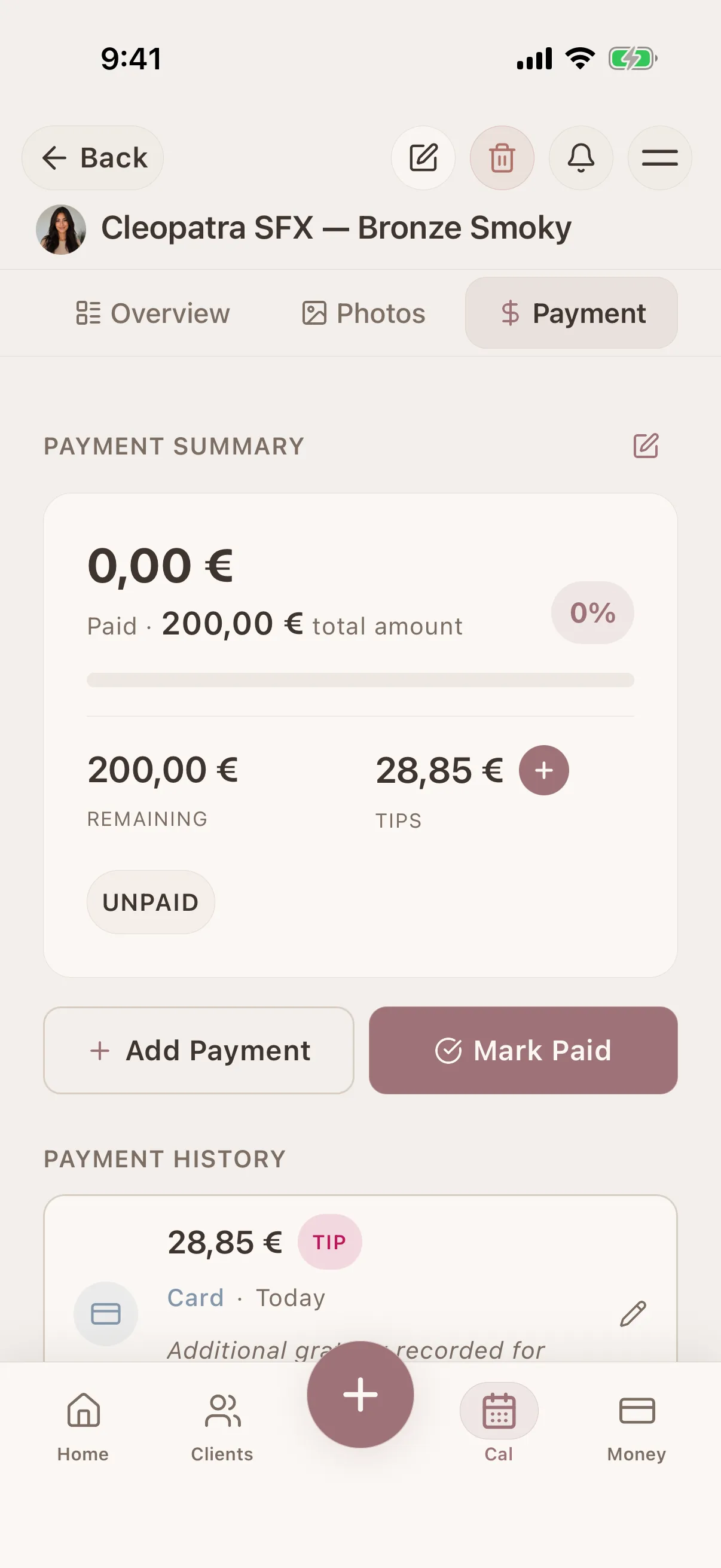 Payment tracking