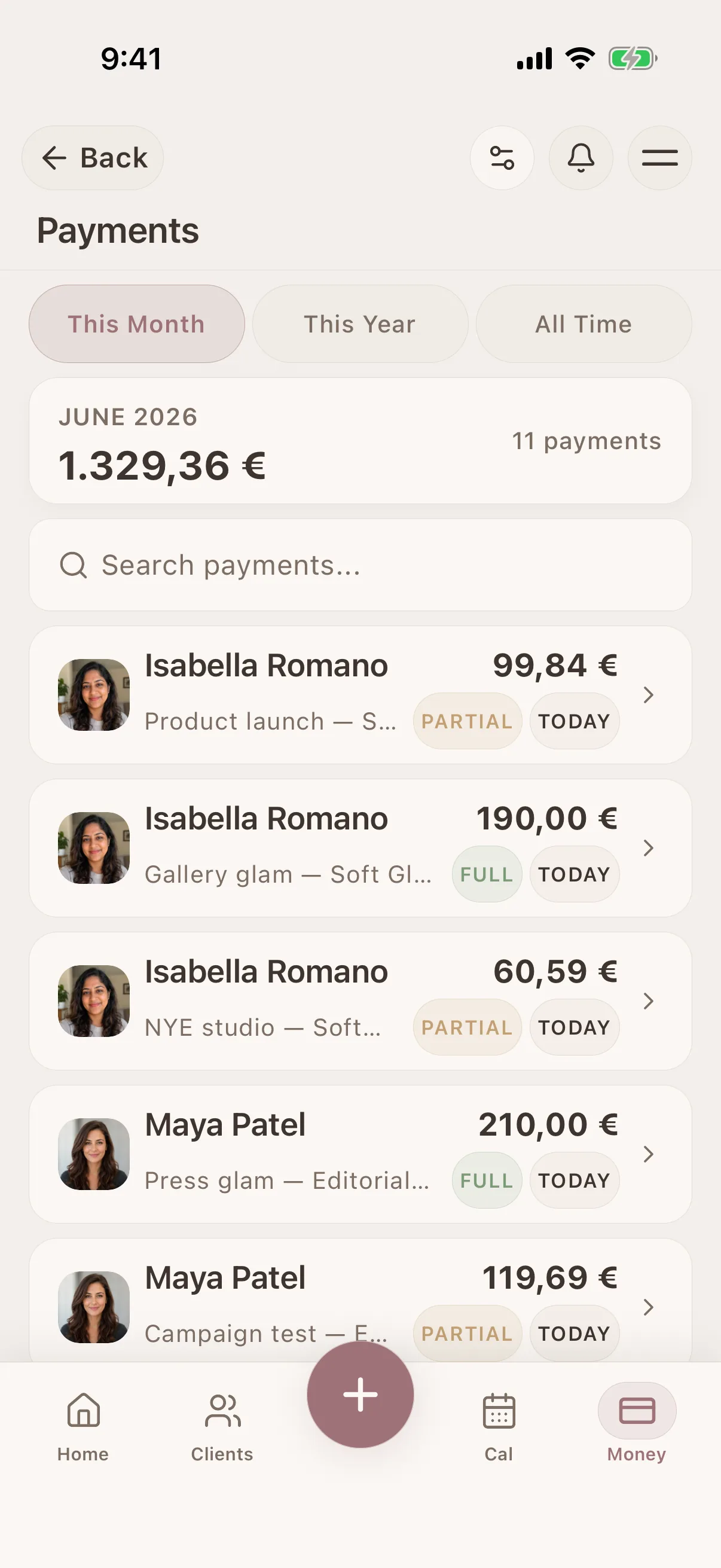 Payment tracking